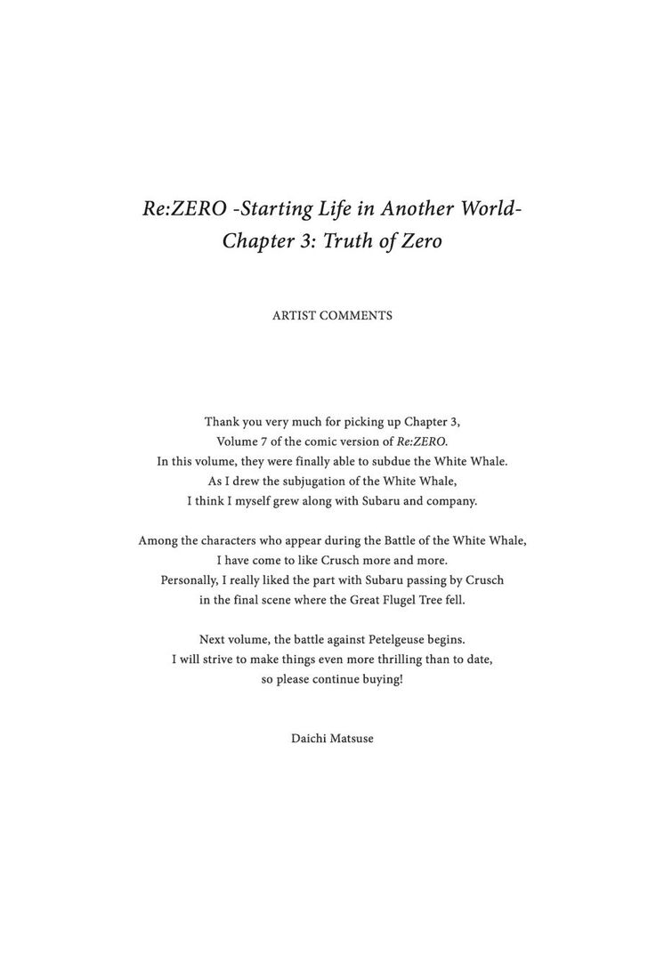 Read Re:Zero  Truth of Zero EN Manga Online