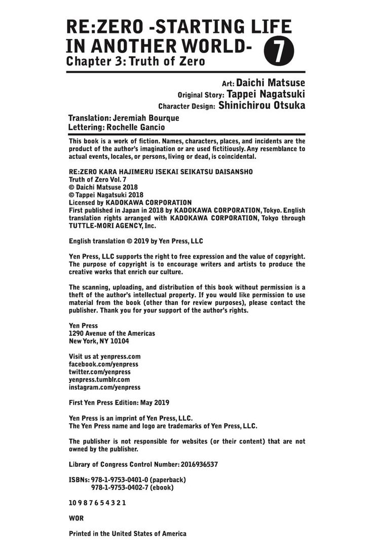 Read Re:Zero  Truth of Zero EN Manga Online