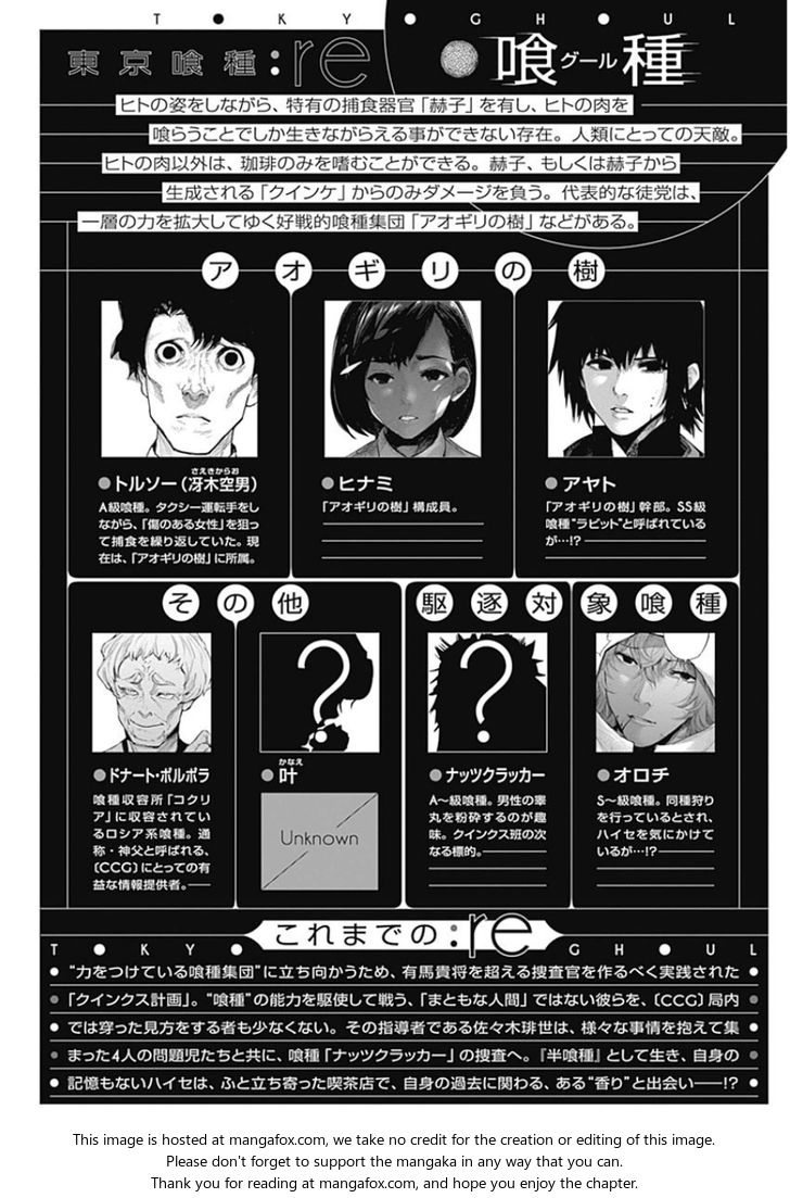 Read Tokyo Ghoul re en Manga Online